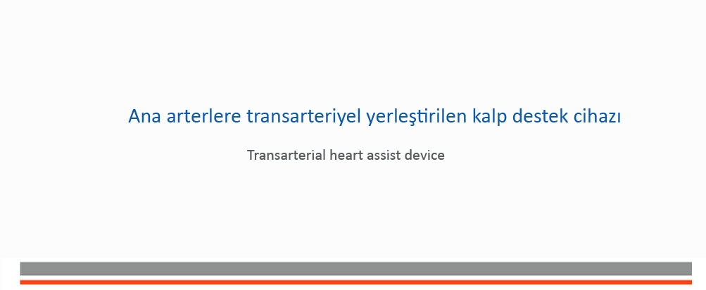 Transarteriyel kalp destek cihaz